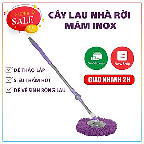 Mua Cây lau nhà rời 360 độ bàn xoay inox và nhựa
