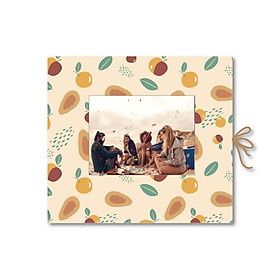 Sổ tay dán ảnh - Crabit Notebuck - Ruột mix dot và trơn - Apricot (19x21cm)