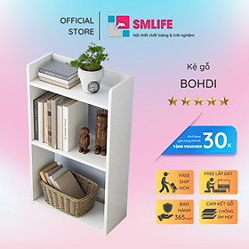 Hình ảnh Kệ sách, kệ trang trí gỗ hiện đại SMLIFE Bohdi | Gỗ MDF dày 17mm chống ẩm | D38xR20xC60cm