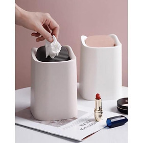 Thùng rác để bàn,đỗ bã chè nhựa nhập khẩu cao cấp bóng đẹp