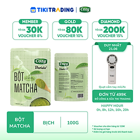 Bột Matcha Cozy, Bột Trà Xanh 100gr Pha Latte, Trà Sữa, Matcha Làm Bánh Kẹo Nougat