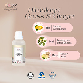 Tinh Dầu Nước Hoa Nguyên Chất Kodo Himalaya Grass & Ginger Chanh Sả Gừng - Làm Thơm Phòng, Không Gian, Quần Áo - Essence Collection - 10/50/100/500ml
