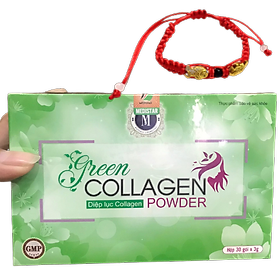 Thực Phẩm Chức Năng Diệp Lục Collagen + tặng kèm vòng tay Phong Thủy Cực Chất