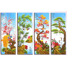 Mua Tranh thêu chữ thập Mai Trúc Cúc Tùng DLH-223045