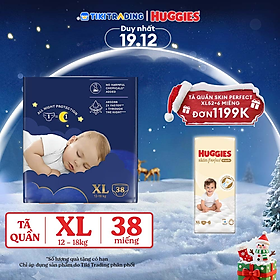 Tã quần Huggies Naturemade ban đêm XL 38 miếng