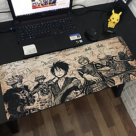 Miếng Lót Chuột, Bàn Di Chuột, mouse pad anime One Piece cỡ lớn (80x30x0.3) - Hàng chính hãng / Hàng nhập khẩu