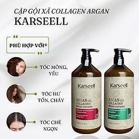 Dầu Gội Dưỡng Tóc Karseell Argan 986ML Phục Hồi Cấp Ẩm Cho Mái tóc Khô Xơ, Hư Tổn Hương Thơm Lâu