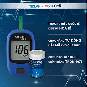 Máy Đo Đường Huyết On Call EZ II Kèm Hộp 25 Que Thử Đường Huyết