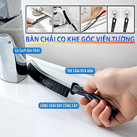 Bàn Chải Chà Khe Rãnh Chổi Cọ Viền Bếp Mép Bồn Rửa Chén Vệ Sinh Góc Tường Vòi Inox Có Lỗ Treo - 1 Bàn Chải Cọ Khe Rãnh