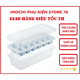 Mua Khay Làm Đá Viên Kari Có Hộp Đựng Và Nắp Khử Mùi Tủ Lạnh Sản Xuất Theo Tiêu Chuẩn Xuất Nhật Bản   EU Đảm Bảo An Toàn Sức Khỏe Người Sử Dụng- Chính Hãng Inochi ( Tặng kèm khăn lau pakasa) Giao màu ngẫu nhiên