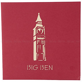 Thiệp Nổi 3D Ninrio - Big Ben 2 BD030 (15 x 15 cm) - Màu Ngẫu Nhiên 