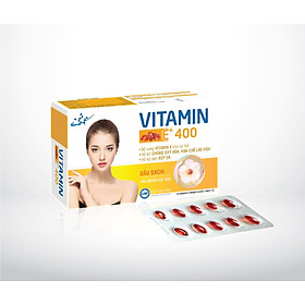 Viên Uống VITAMIN E+ 400 - Nguyên Liệu Nhập Khẩu Châu Âu - Hỗ Trợ Làm Đẹp Da,  Chống Oxy Hoá, Hạn Chế Lão Hoá Da - Hộp 30 Viên