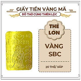 Mua Vàng Thẻ SBC Cúng Tứ Phủ Hàng Mã Đồ Thờ Cúng Thiên Lộc - 1 Xấp 20 Thẻ