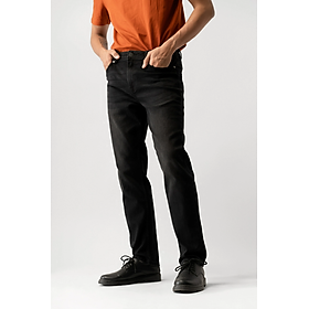 Quần jean nam trơn ROUTINE form Slim màu Xám Đen - 10F23DPA028 | LASTORE MENSWEAR