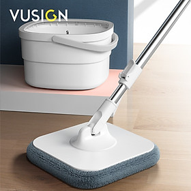 Mua Bộ Cây Lau Nhà Tách Nước Bẩn Thông Minh Deli  Chổi Lau Nhà Xoay 360 độ 2 Ngăn Kèm Bông Lau