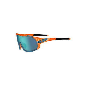 Kính mát thể thao Unisex Tifosi Sledge - Gọng Crystal Orange, Bộ 3 Tròng Đạp Chạy: Clarion Blue, Ac Red & Clear Lenses