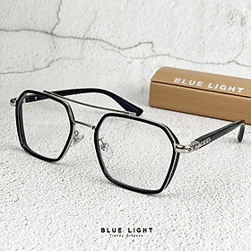 Kính Giả Cận, Gọng Kính Cận Nam Nữ Họa Thiết CH Cao Cấp Vuông Viền Dày Cao Cấp  - BLUE LIGHT SHOP