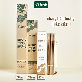 Nhang Trầm Hương Đặc Biệt 3 Lành Dài 23-30-40cm, Hộp 100-400gr Sạch Tự Nhiên 100% Không Hóa Chất 7-12 Năm Trầm Thờ Cúng Dâng Hương Xông Nhà