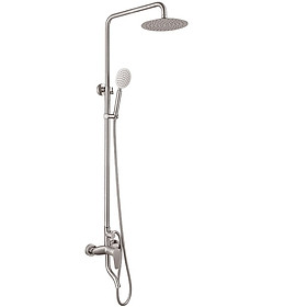 Bộ sen cây tắm đứng nóng lạnh Inox SUS 304 Eurolife EL-S916 (Trắng vàng)