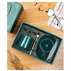 Mua Cốc Hâm Nóng Kèm Đế Điện Và Thìa Mạ Vàng Cao Cấp  Bộ Cốc Hâm Nóng Đồ Uống Dùng Được Cho Mọi Loại Cốc Tiện Dụng