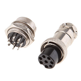 GX16 8Pin Waterproof Male Female Panel Metal Aviation Wire Connector