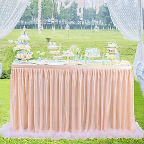 Tutu Table Skirt Wedding Birthday Baby Shower Table Decor Champagne