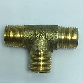 Brass 3 Way Hose Fitting Tee, T Shape Adapter Connector for Angle Valve Hose, Bath Shower Arm, Toilet Bidet Sprayer Faucet