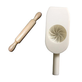 Mua Combo 1 Dụng Cụ Cán Bột Gỗ Và 1 Khuôn Làm Bánh Bao 8cm