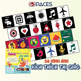 Sách - Bộ 36 HÌNH KÍCH THÍCH THỊ GIÁC Cho Bé Từ 0-2 Tuổi 18cm x 18cm Bìa Cứng - SKIDS