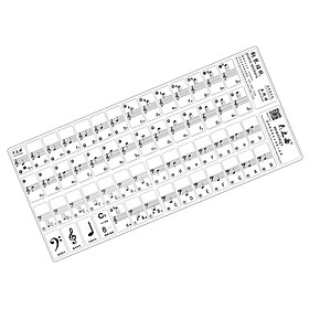 Transparent 49 61 Key Electronic Keyboard 88 Key Piano Stave Note Sticker