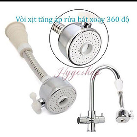 Mua Đầu vòi xịt nước tăng áp cho vòi bồn rửa vòi rửa chén - đầu nói vòi rửa bát tăng áp xoay 360 độ điều chỉnh thoải mái