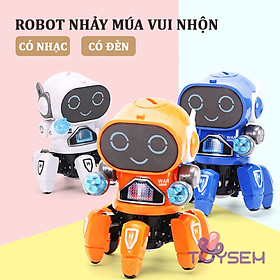 Đồ chơi robot bạch tuột nhảy múa có đèn và nhạc vui nhộn cho bé, Đồ chơi trẻ em, Người máy đồ chơi nhún nhảy, Quà tặng sinh nhật cho bé