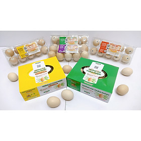 Combo 2 hộp trứng gà thảo dược (1 hộp Ecomos và 1 hộp Omega)