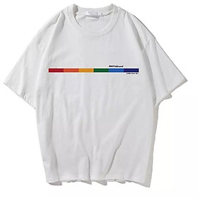 Áo thun tay lỡ nam nữ Stee RAINBOW 3 size M L XL chất liệu vải cotton Ngầu Unisex aothununisex aophongnam