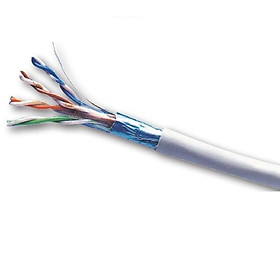 Mua Thùng Cáp mạng chống nhiễu FTP CAT5E 4 đôi  PVC  24 AWG  Solid  màu trắng hàng nhập khẩu