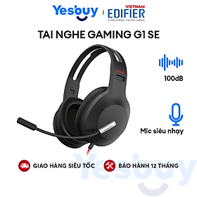 Tai nghe Gaming EDIFIER G1 SE Micro chống ồn uốn cong 360 độ - Cổng kết nối 3.5mm - Đệm tai êm ái - Điều khiển trên dây - Hàng chính hãng