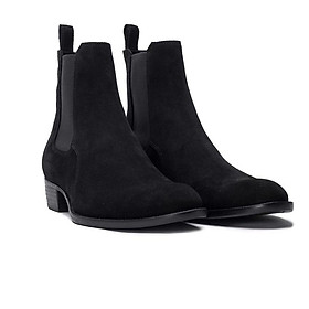 Hình ảnh Giày cao cổ nam - Giày Boot Nam - Chelsea Boots Da Bóng