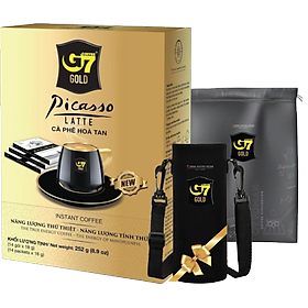 Trung Nguyên Legend - Cà phê sữa hòa tan G7 3IN1 Gold - Picasso Latte và balo/túi BGN