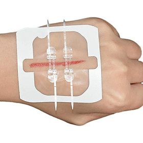 Hình ảnh Review Zipper Band-aid Outdoor No-sewing Quick Wound Dressing Suture Tape Bandage Suture-free Zip Band-aids first aid Hemostasis Tool