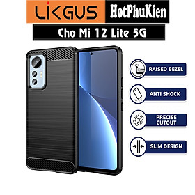 Ốp lưng chống sốc vân kim loại cho Xiaomi Mi 12 Lite 5G hiệu Likgus (chuẩn quân đội, chống va đập, chống vân tay) - Hàng nhập khẩu