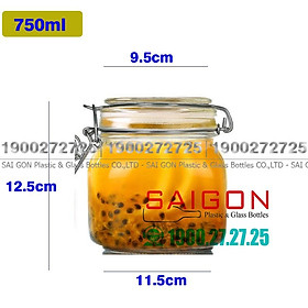 Mua Hũ Thủy Tinh Thực Phẩm | Hũ nắp Gài Thép 500ml   750ml   1000ml