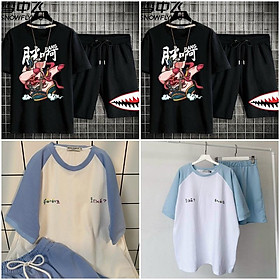 Set Bộ Mặc Nhà Cặp Đôi Nam NữHOT RẺ ĐẸP, Đồ Bộ Unisex I Like Hàn Quốc Áo Thun Rộng Kiểu Taylỡ Quần short Đùi Couple Suit