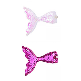 2 Pieces Girls Cute Sweet Fish Tail Hair Clip Duckbill Snap Hairpins