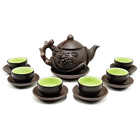 Mua Bộ bình trà Tử Sa ( Ấm chén Tử Sa) phù dung đĩa rời - MNV-TS044/2