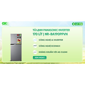 Tủ lạnh Panasonic Inverter 170 lít NR-BA190PPVN - Hàng chính hãng- Giao toàn quốc