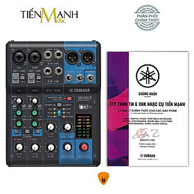 Bàn Trộn Yamaha MG06X Mixer Mini 6 Input Compact Stereo Mixing Console MG06 Phòng Thu Studio Mix MG6 Hàng Chính Hãng - Kèm Móng Gẩy DreamMaker