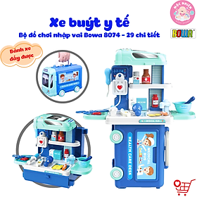 Đồ Chơi Nhập Vai Hướng Nghiệp Bác Sỹ BOWA 8074 – Xe buýt y tế 29 chi tiết