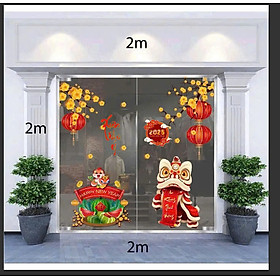 Mua Decal dán kính trang trí tết Mẫu 3  decal dán kính văn phòng công ty  nhà hàng  khách sạn