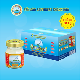 Thùng 60 lọ Nước Yến sào Sanvinest Khánh Hòa đóng lọ 70ml - Có đường 101