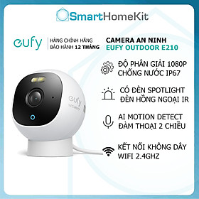 Hình ảnh Camera an ninh ngoài trời Eufy Outdoor Cam E210 1080p Chống nước IP67 đèn Spotlight - Hàng Chính Hãng